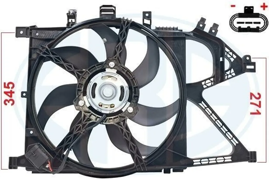 Ventilateur de Radiateur ERA 352127 pour Opel Corsa C et Combo X01