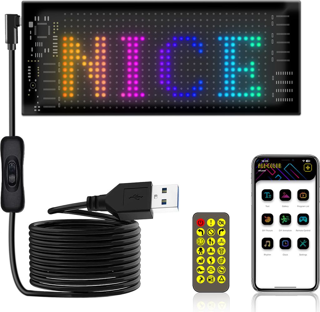 Flexibles LED-Display, APP BT, Auto-Werbebildschirm, Produktbild 