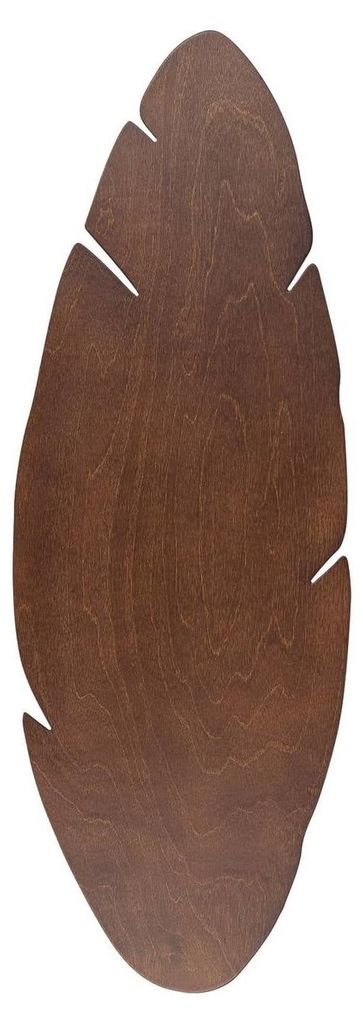 Envostar Wandleuchte Lehti, Blattform, Nussbaum, 69 x 24 cm