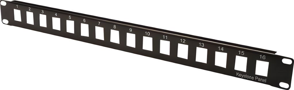Digitus Modulares Patch Panel, 16-Port, Rackeinbau, 1U, Produktbild 
