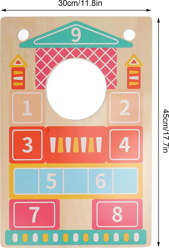 Jeu de lancer de pouf avec 6 sacs de sable et support stable intérieur - 2