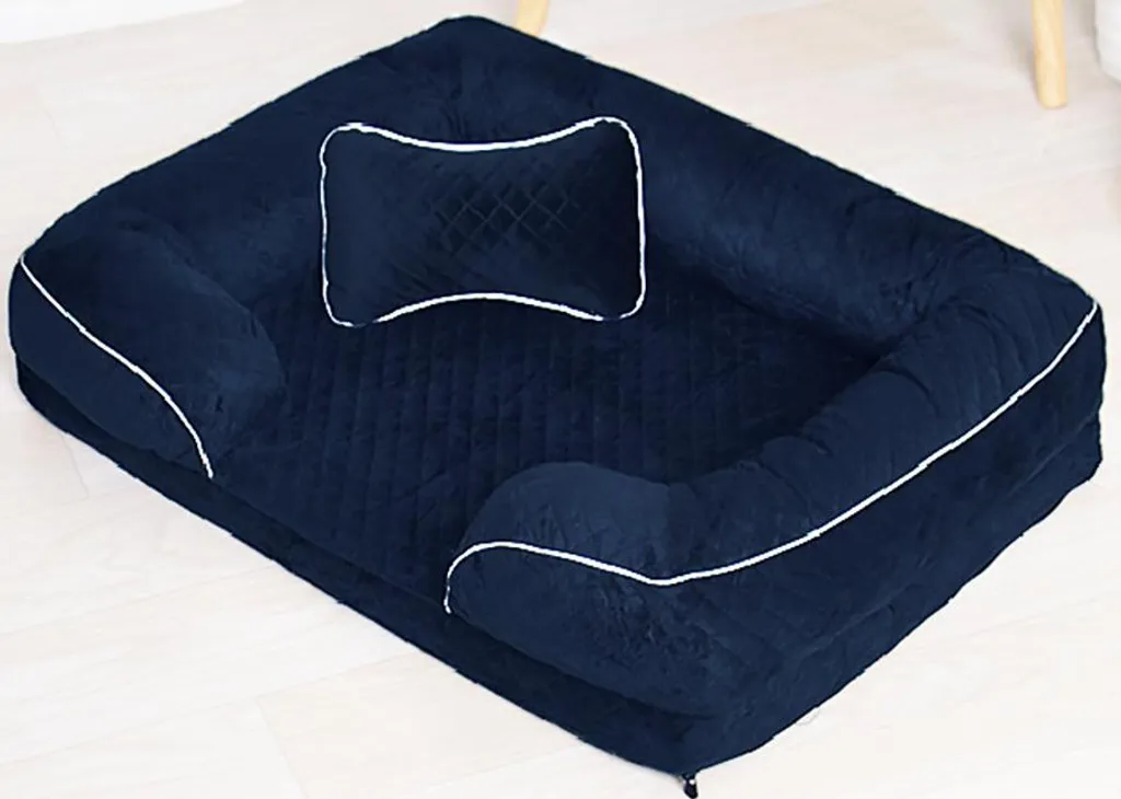 Coussin pour chien bleu taille M - Fini le sol froid et inconfortable