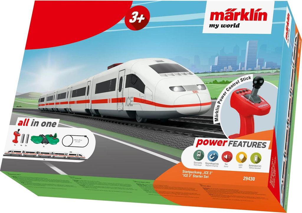 Märklin ICE 3 Modellbahn Starter Set 29430 Lokomotive mit 3 Produktbild 
