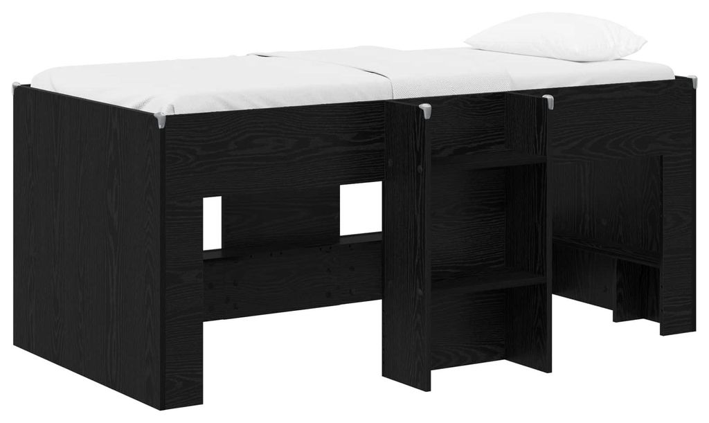 vidaXL Hochbett für Kinder 2 pcs Schwarze Eiche 163 x 101,1 x 68,5 cm