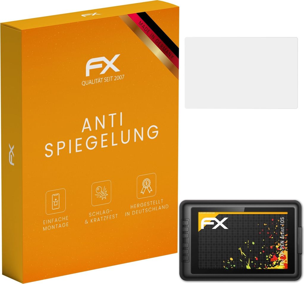 atFoliX FX-Antireflex 2x Schutzfolie kompatibel mit XP-PEN Artist 10S Displayfolie