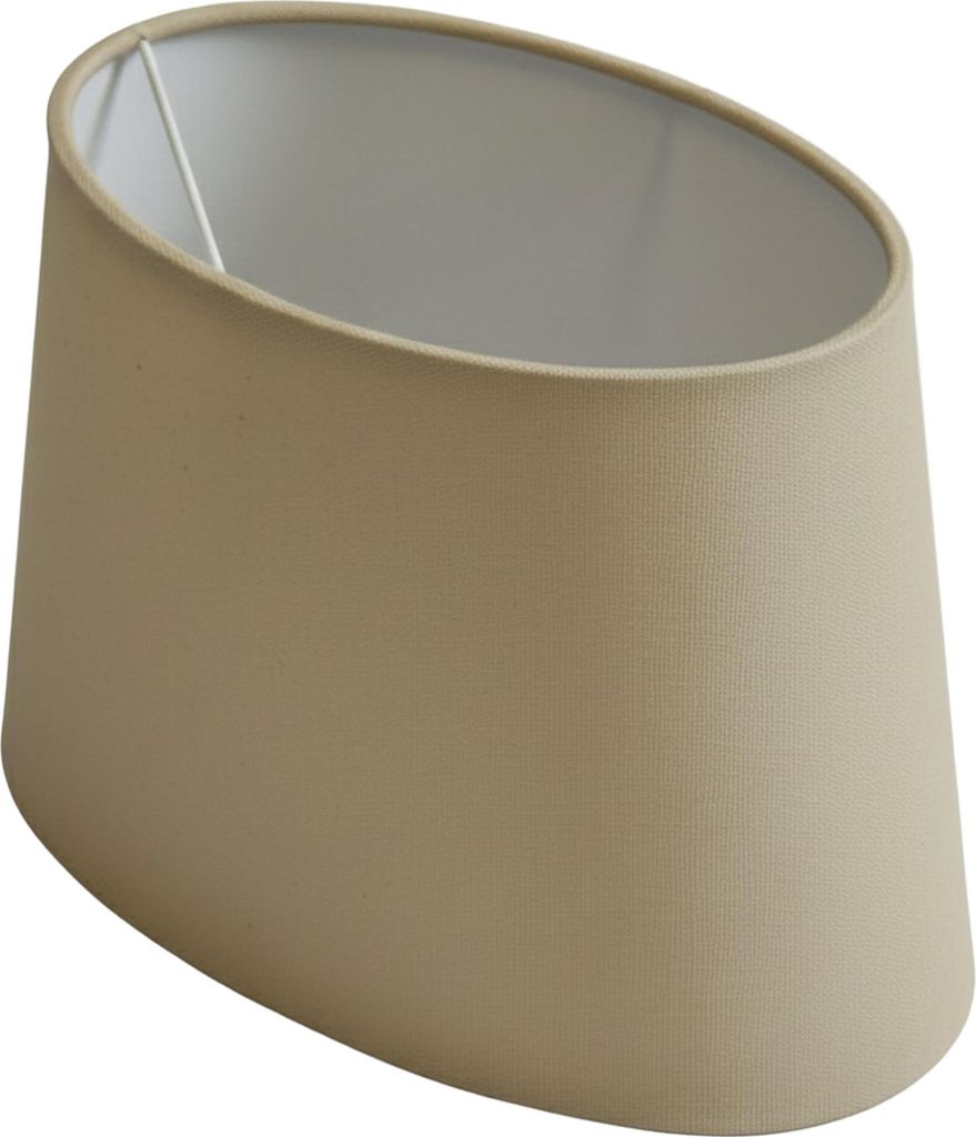 Lampenschirm Samtoptik | Beige | Oval | H19 x B20 X L 31 | Produktbild 
