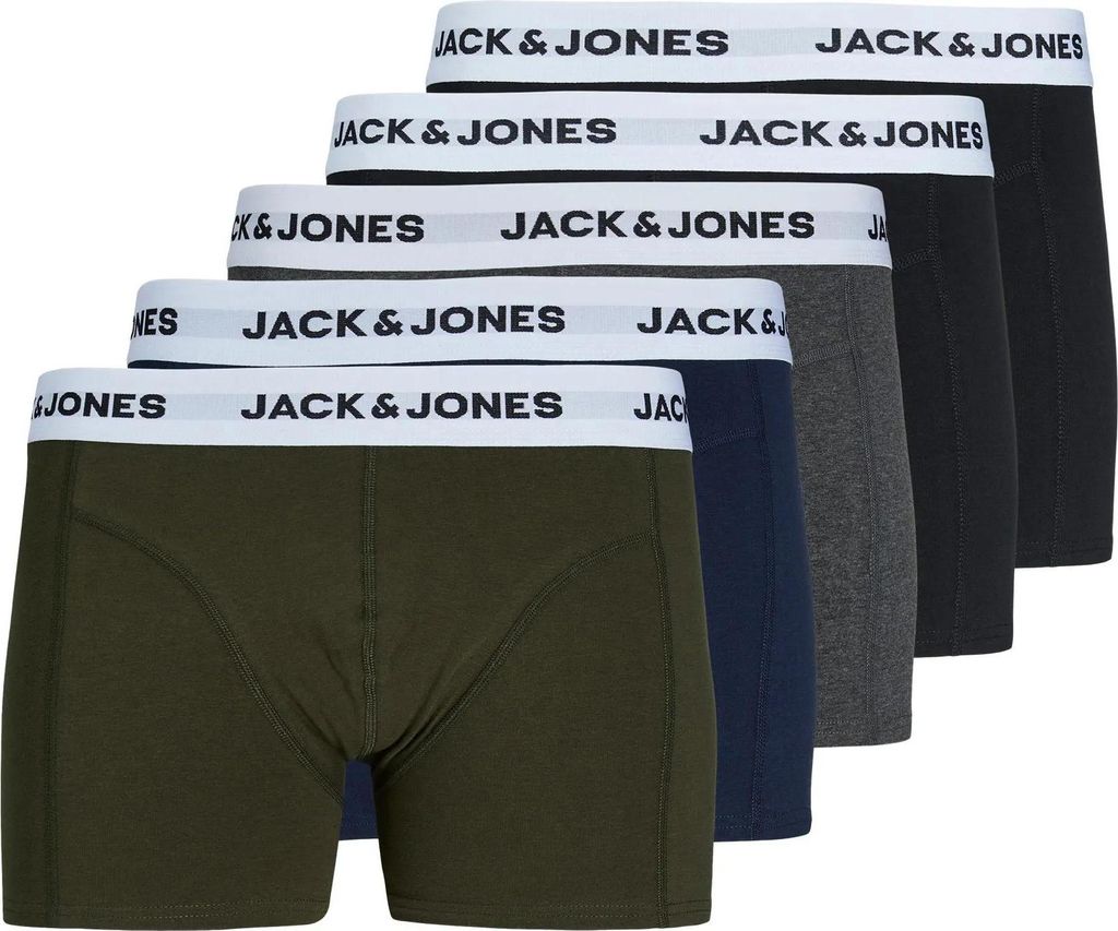 JACK & JONES Boxershorts 5er-Pack Kurze Unterhosen Logo Produktbild 