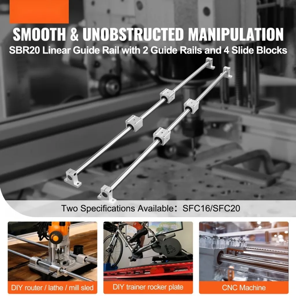 Set Guide Lineari SFC20 1200mm e 1000mm - Kit 2 Binari e 4 Blocchi SC20 - 2
