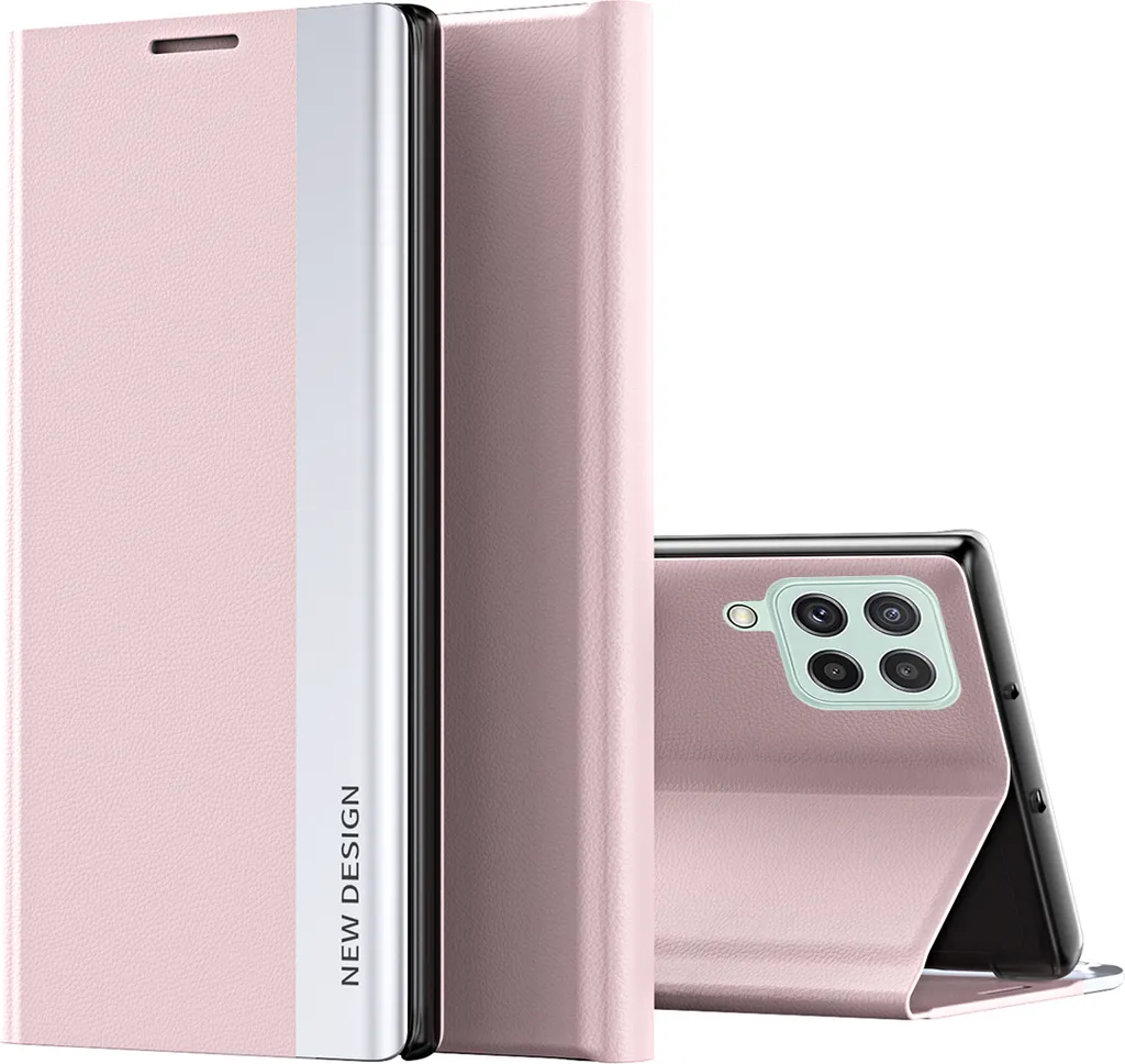 Migliore Cover Samsung A12 5G Rosa: Custodia Magnetica Finto Cuoio Stand