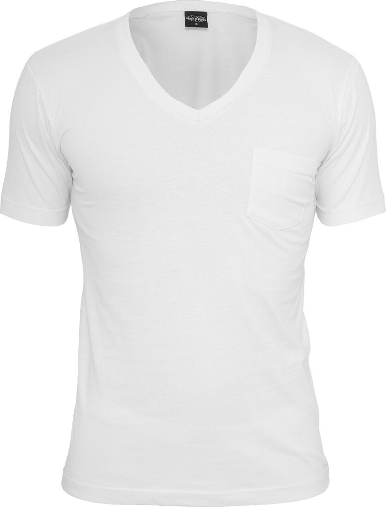 Urban Classics - POCKET V-Neck Shirt weiß - XL