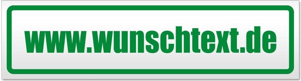 Kiwistar - Autoaufkleber - Grün - 60 x 16 cm - wunschte x t Domain - Hinweis Aufkleber Sticker für Auto, Kfz, Fahrrad, PKW, LKW