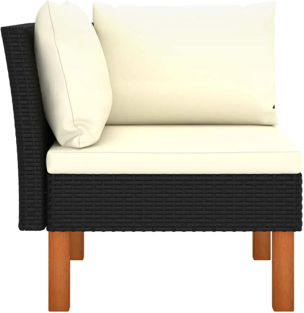 Set 2 Divani Angolari Componibili: Poly Rattan e Legno Eucalipto - 3