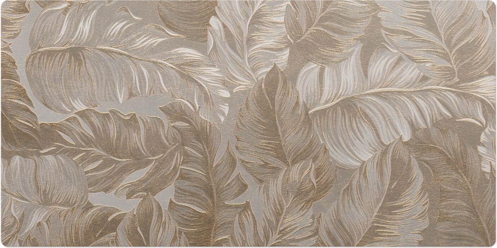 Blätter In Zartem Stil– Schreibtischunterlage – Schreibtisch Tischunterlage – 120x60 cm – Unterlage Groß Schreibtischmatte