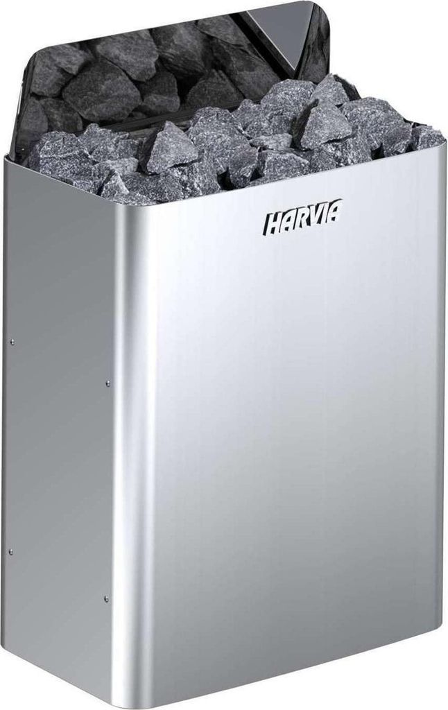 Harvia THE WALL Saunaofen silverSTEEL ohne Steuerung, kW:Leistung 9.0 kW