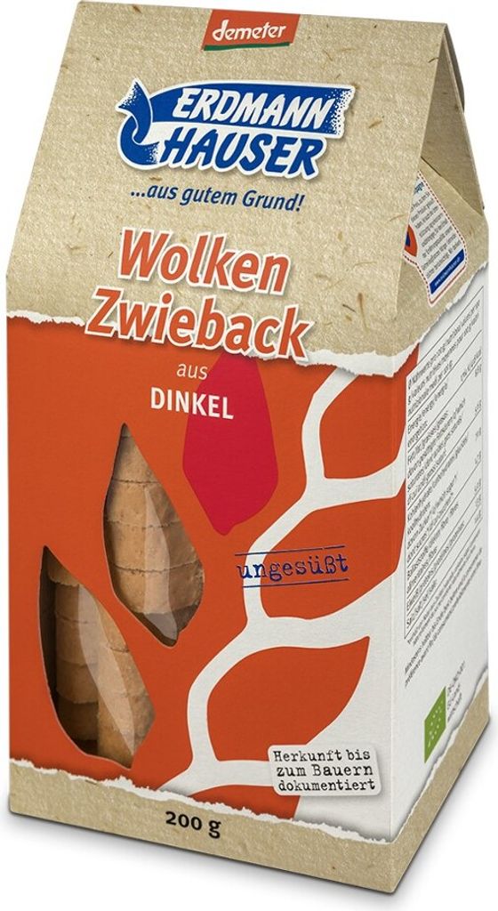 Wolken Zwieback - Dinkel ungesüßt 200g Produktbild 