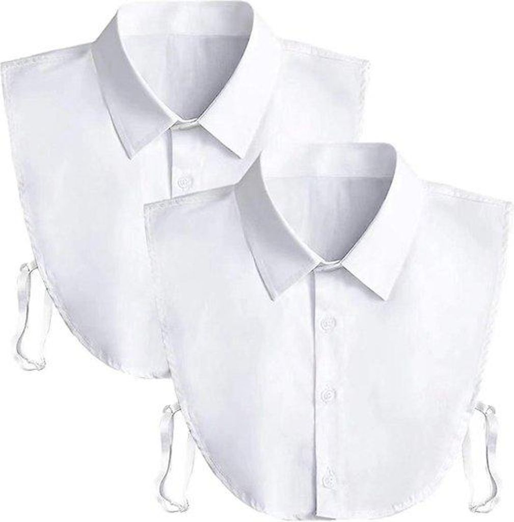 Damen Punkt-Kraag für Blusen - 2er Set - Oberhemdkraag - Ersatzstück für Damenblusen - Damen - Oberhemdkraag