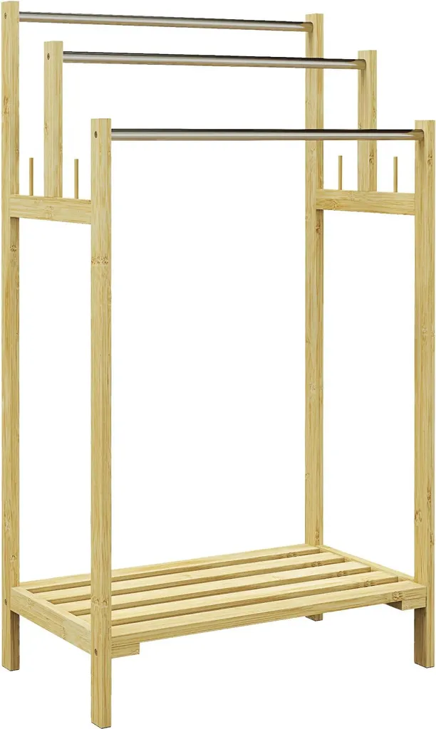 Porte-serviettes Échelle en Acier Inox Jaune - 3 Niveaux - 50,5 x 90 cm