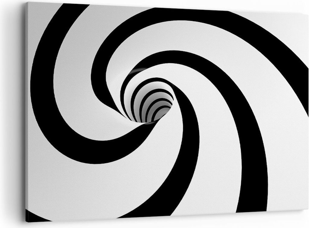Bild auf Leinwand - Leinwandbild - Spirale Streifen Komposition - 120x80cm - Wand Bild - Wanddeko - Leinwanddruck - Bilder - Kunstdruck - Wanddekor...