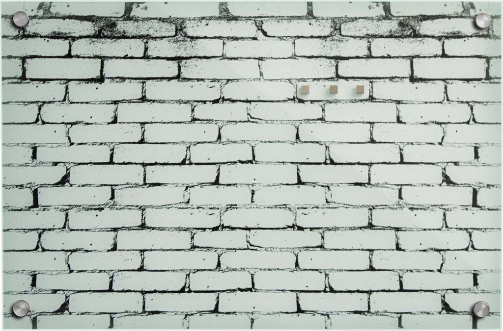 Design-Glas-Memoboard Brick 40x60 cm