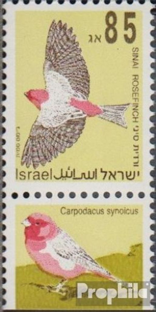 Briefmarken Israel 1994 Mi 1286 mit Tab (kompl.Ausg.) postfrisch Singvögel