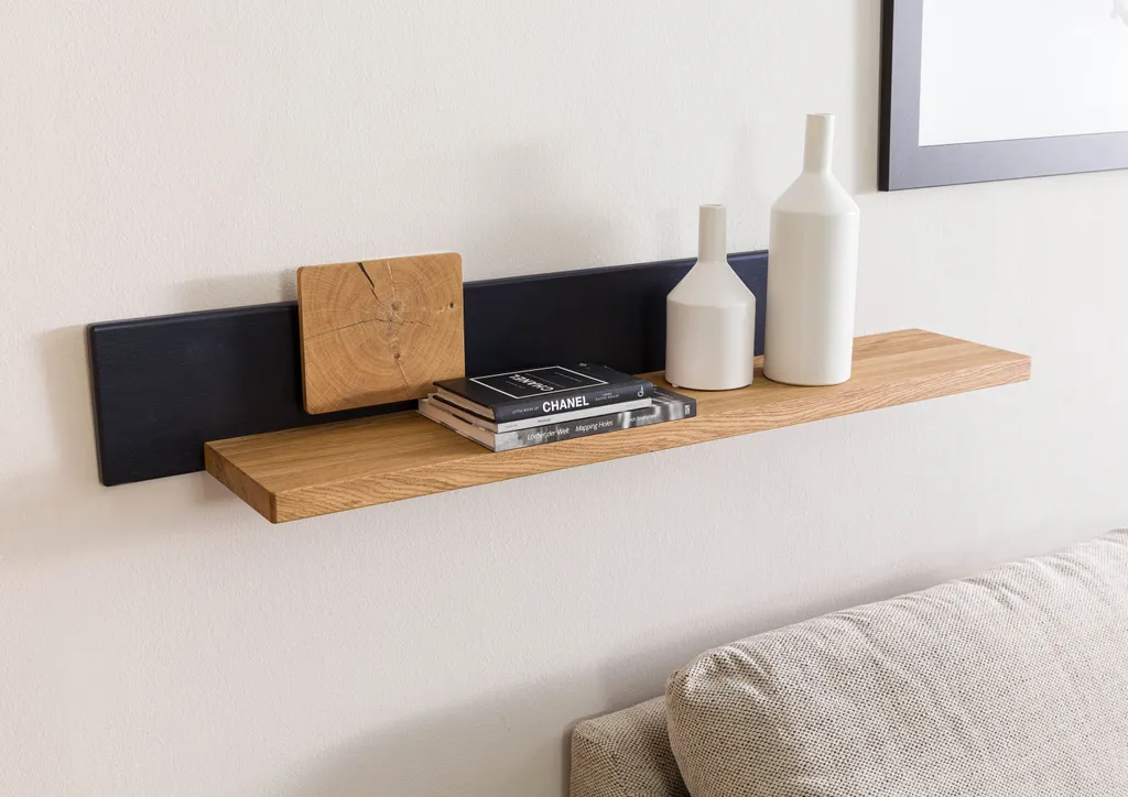 Étagère murale robuste chêne sauvage : solution rangement bois massif