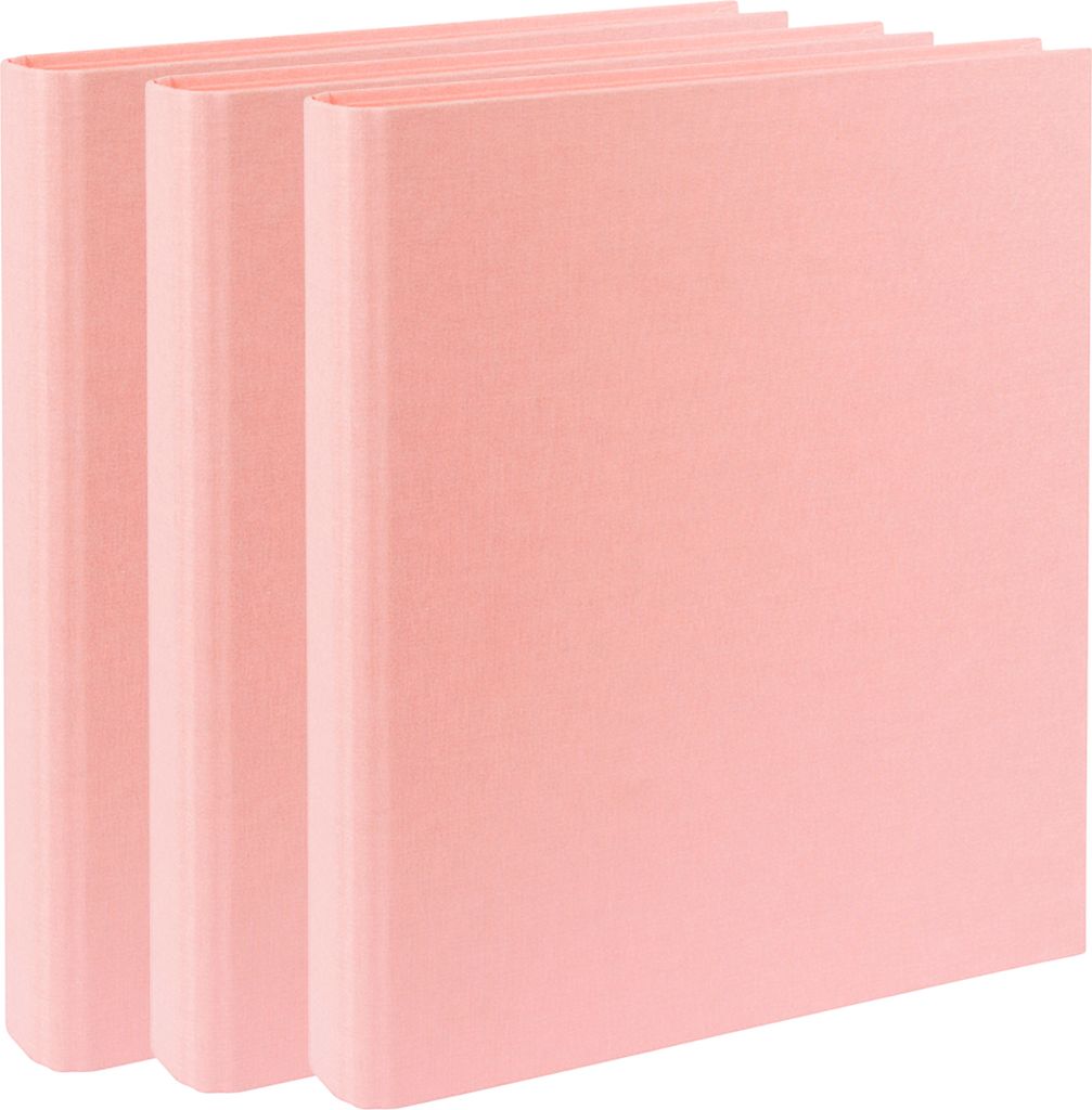 Ordner DINA4 schmal, Ringordner inkl. Klarsichtfolien (rosa) (3 Stk.)