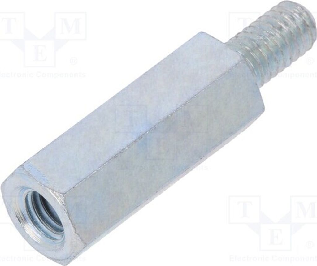 10x Distanzmuffe mit Gewinde Außengew: M4 18mm Innengew: M4 226X18 Distanzelement