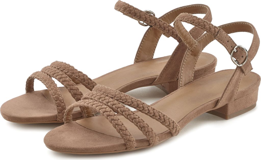 LASCANA Sandale taupe Größe 42