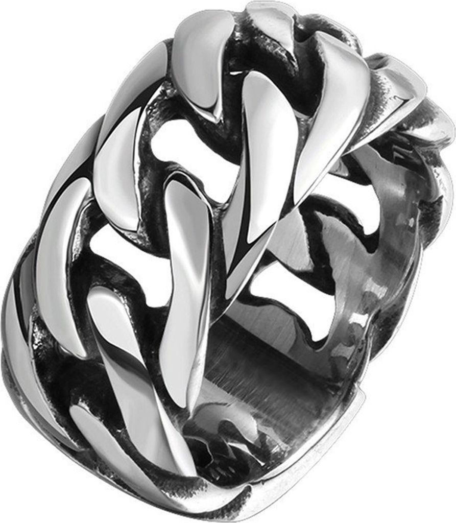 Männer Ring Geometrische Kette Schmuck Galvanisierter Langlebiger Ring für Dating-Silber,US 13