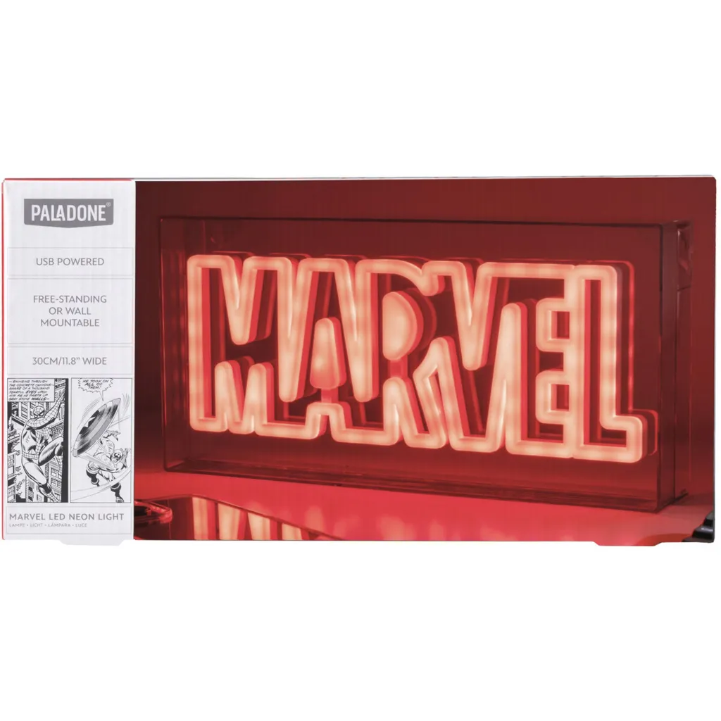Néon LED Marvel PP13125MC Rouge - Éclairage Mural avec Câble USB Inclus