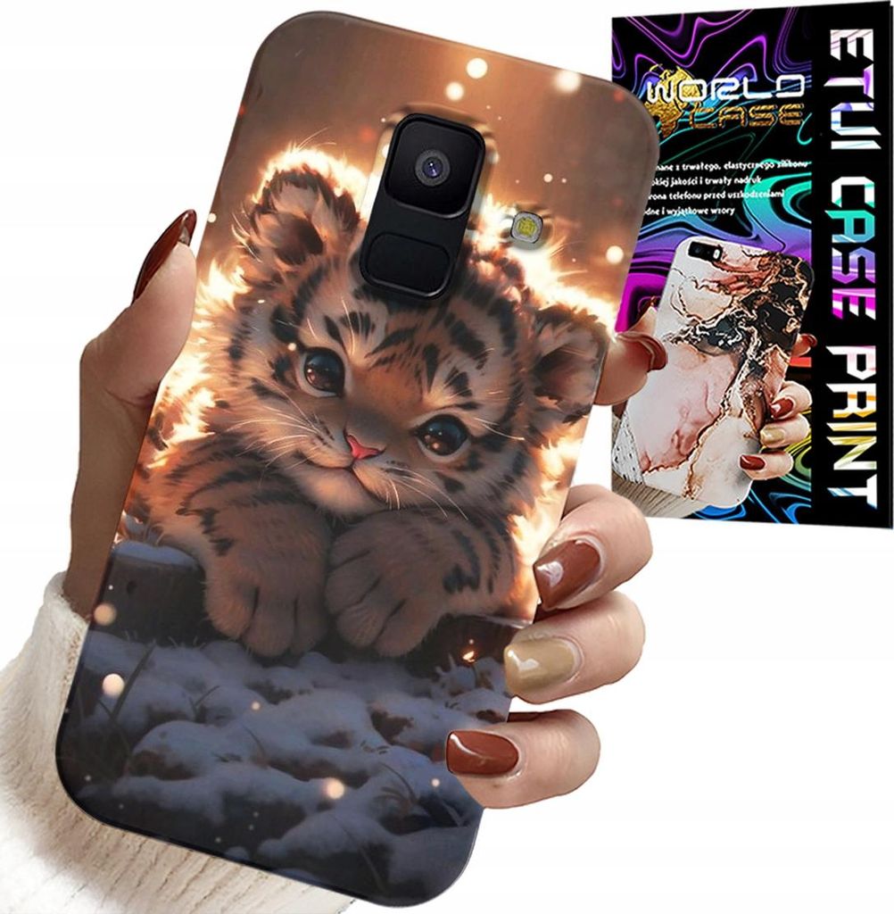 Fall Für Samsung A6 2018 - Gedruckt Niedlichen Tiger Fall Fall