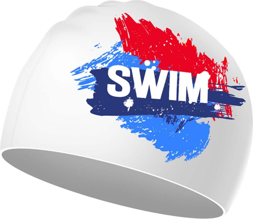 Bademütze, hochelastisch, wasserdicht, extra weich, rutschfestes Design, ultraleicht, schützend, schnelltrocknend, bedruckt, Bademütze mit Ohren...