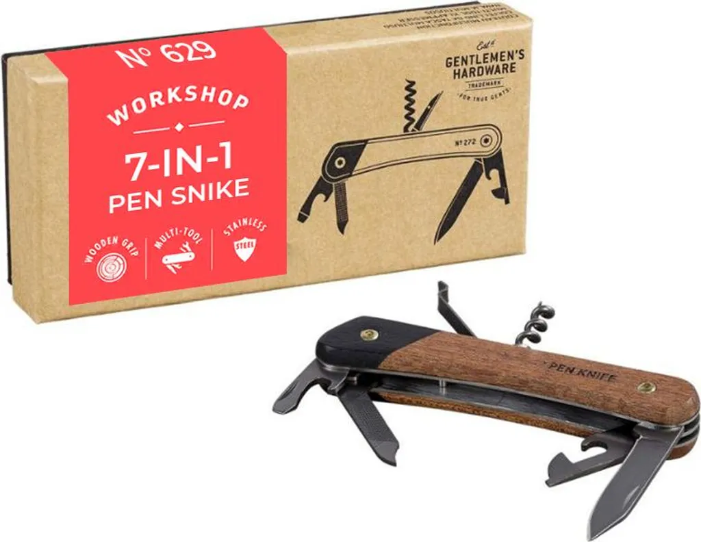 Couteau Suisse Multi-usage Gentlemen's Hardware GEN629 avec 12 Fonctions