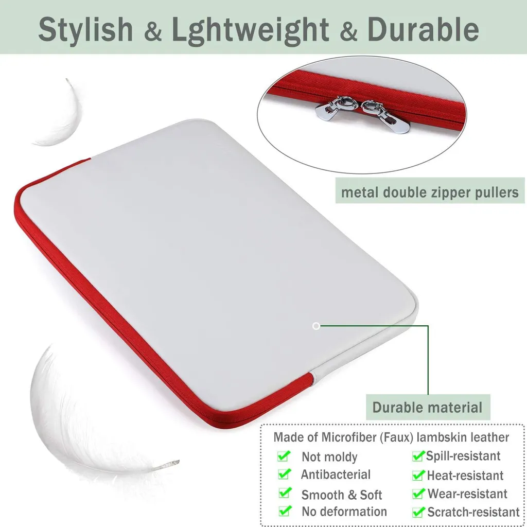 Housse de protection tablette 13,5 pouces anti-rayures blanc rouge