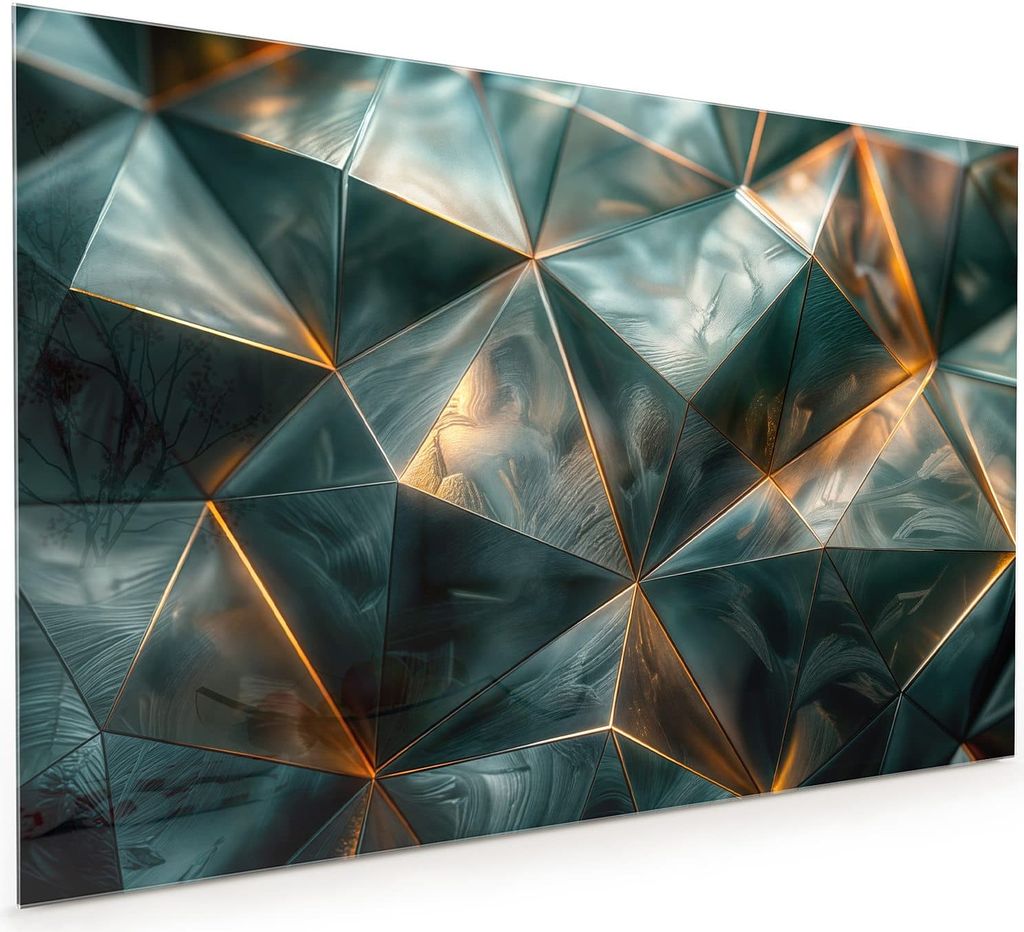 Küchenrückwand Spritzschutz Glas mit Motiv Kunstvolle Geometrie 40 x 40 cm