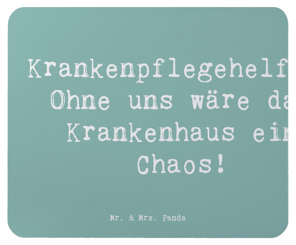 Mr. & Mrs. Panda Mouse Pad Spruch Krankenpflegehelfer Chaos - Meeresbrise - Geschenk, Wertschätzung, Berufsalltag, Gesundheitswesen, kreative Gesc...