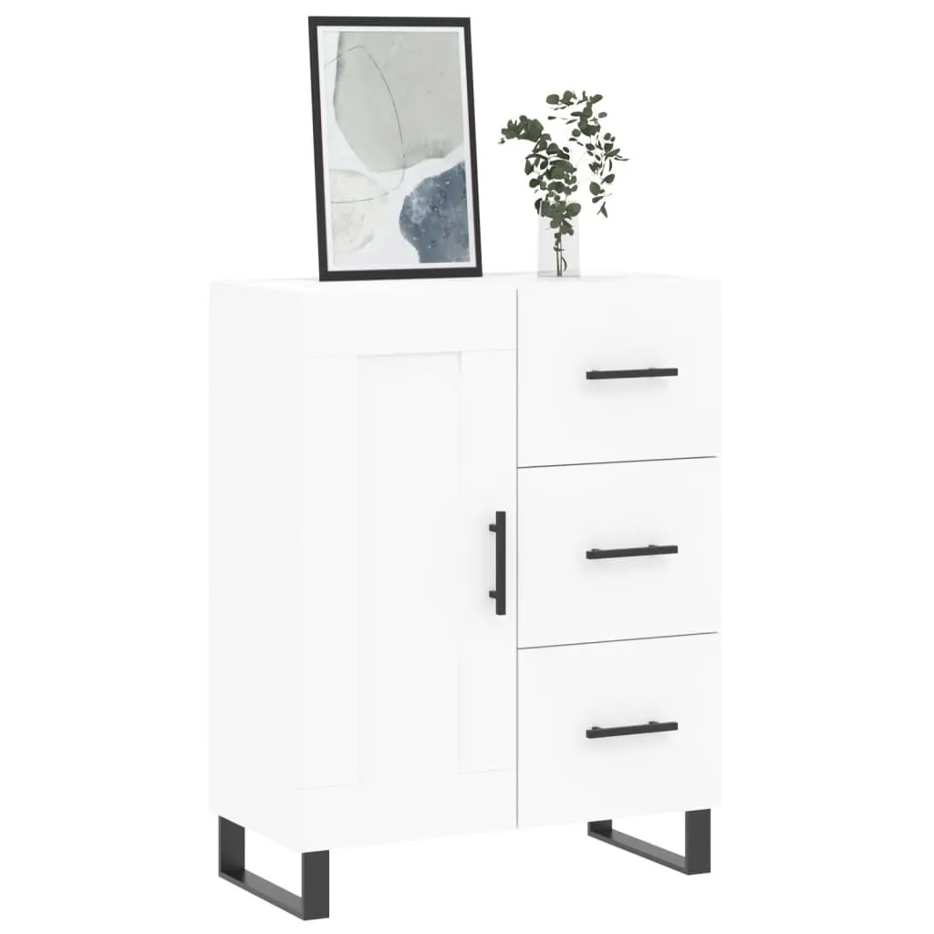 vidaXL Credenza bianca 69,5x34x90 cm Materiale a base di legno - Credenza - Credenza - Armadio - Armadio portaoggetti - 4