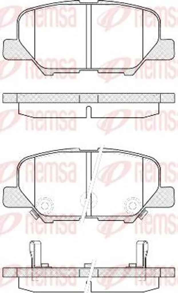 Plaquettes de Frein REMSA 1536.02 OE 1609899680 pour C4 et Outlander