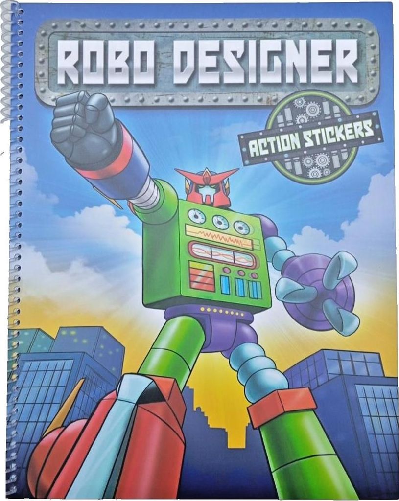 Robo Designer Action Stickers 21 Roboter zum selbst designen mit Aufklebern