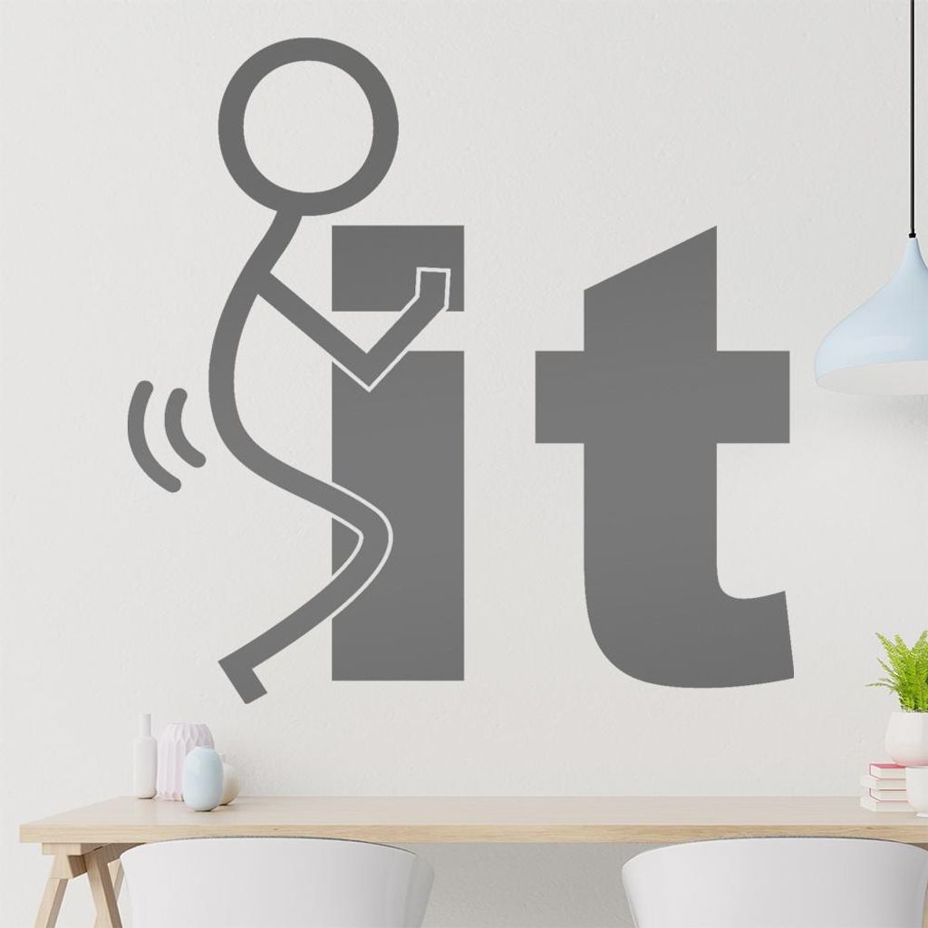 Fuck It Wandtattoo in 6 Größen - Wandaufkleber Wall Sticker - Dekoration, Küche, Wohnzimmer, Schlafzimmer, Badezimmer