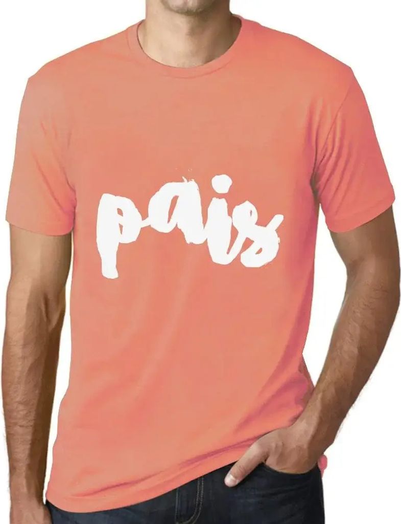 Herren Grafik T-Shirt Pais Öko-Verantwortlich Vintage Jahrgang Kurzarm Lustige Druck Geburtstag Geschenk Mann