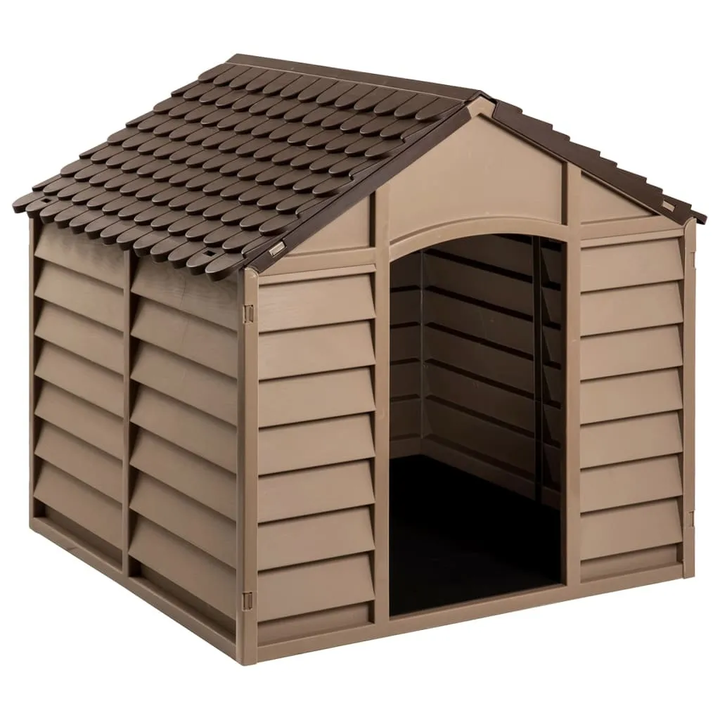 Niche pour chien adaptée au jardin abri marron 86 cm toutes saisons