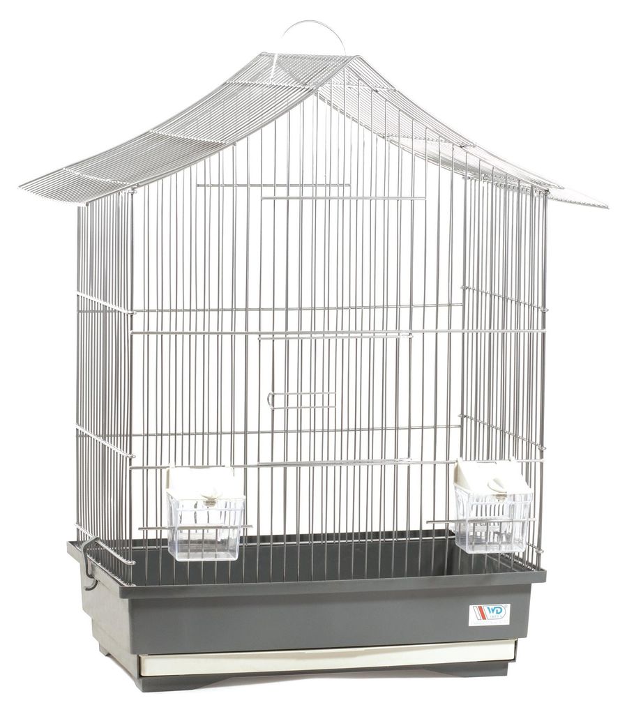 Vogelkäfig Vogelheim Vogelbauer chrom grau Produktbild 