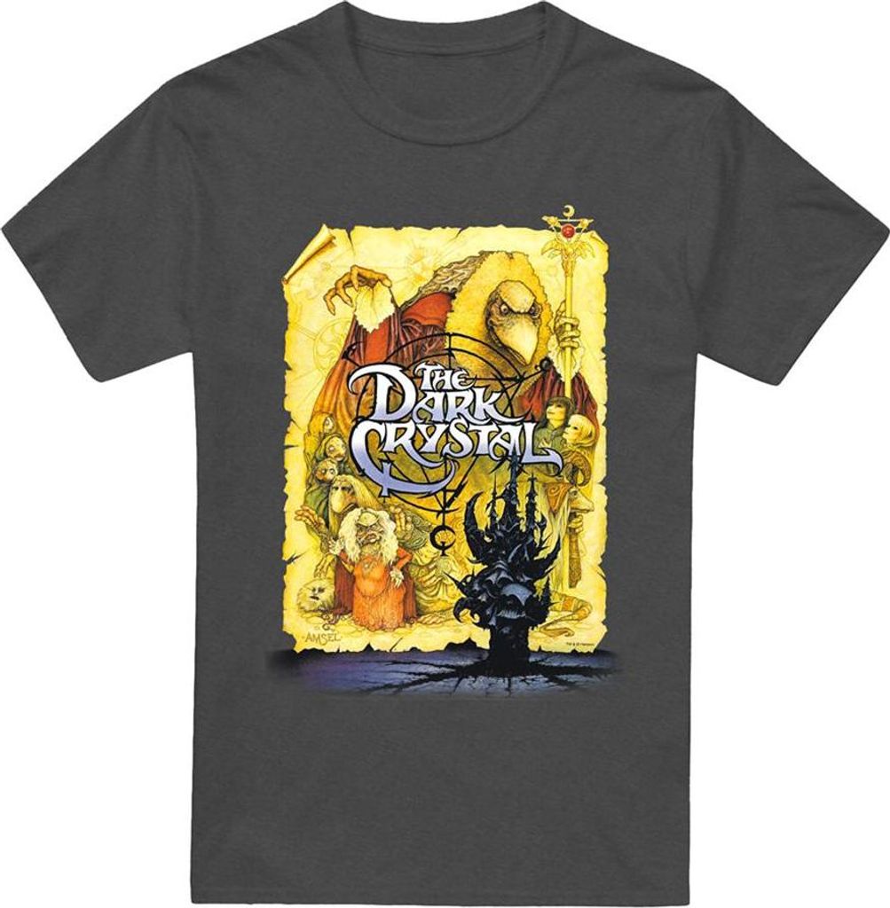 Dark Crystal - T-Shirt für Herren/Damen Uni, meliert TV27272 (L) (Holzkohle)