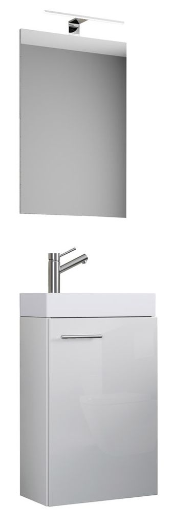 Slito Badmöbel-Sets mit Spiegel inkl. Licht Weiß.