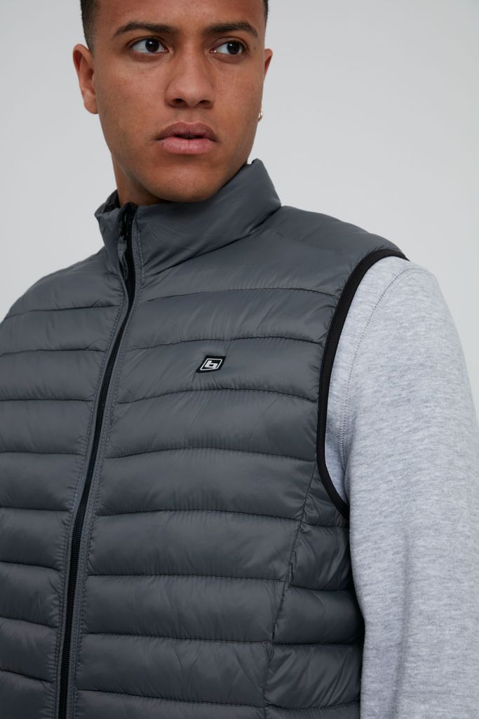 BLEND BHRomsey Herren Weste Steppweste Outdoor Weste mit Stehkragen