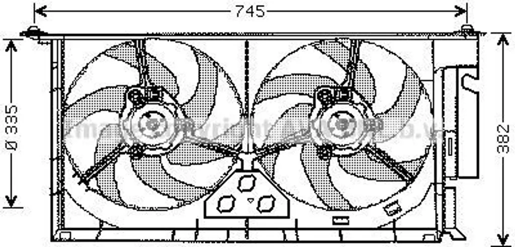 Ventilateur de refroidissement moteur pour Citroën Xsara et Peugeot 406