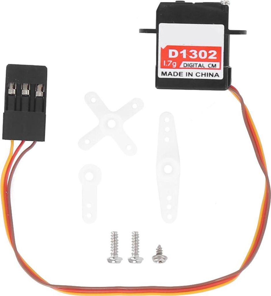 D1302 Micro Mini Digital Servo Ersatzteile Zubehör für feste Flügelflugzeuge Modelljr -Stecker