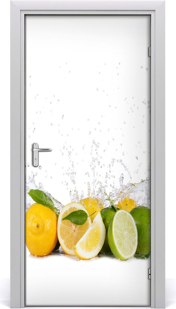 Tulup Türaufkleber 95x205 cm Dekorative Aufkleber Selbstklebend Wasserdichte Tapete Abnehmbar Schlafzimmer Wohnzimmer Wohnkultur - Zitrusgewächs