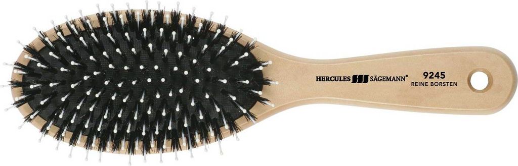 Hercules Sägemann Haarbürste oval Naturborsten 11 reihig Produktbild 